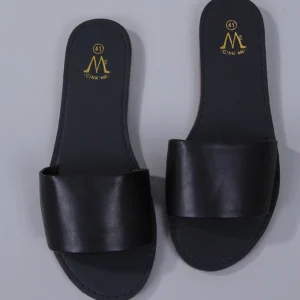Mules plates à large bride en simili, DM3UO-12